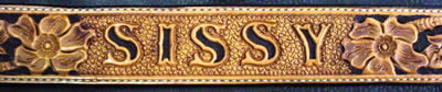 Carved Name Belt With Dyed Lettering (extra)
