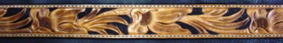 Carved Belt With Dyed Background