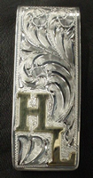 silver and gold money clip