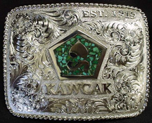 Turquoise Inlaid Brand Buckle