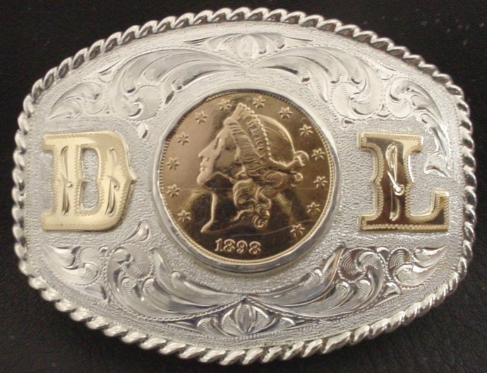 Gold Coin and Initial Buckle