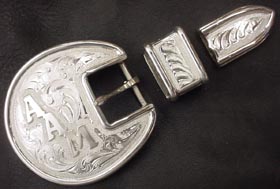 Half Round Wire 1" with Initial Buckle Set